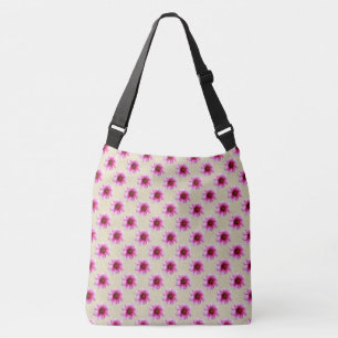 Botanical Floral Pink on any Colour Crossbody Bag