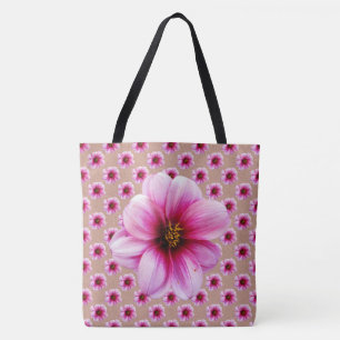 Botanical Floral Pink on any Colour Tote Bag