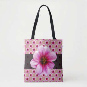 Botanical Floral Pink on any Colour Tote Bag