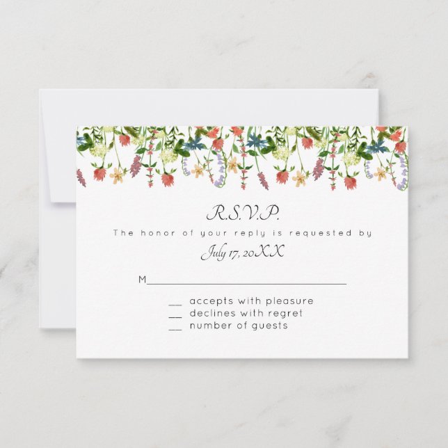 Botanical Floral Response Cards (Front)