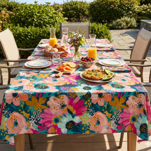 Botanical Floral  Tablecloth