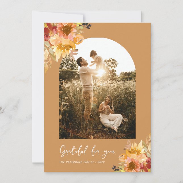 botanical floral thanksgiving card (Front)