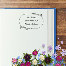 Botanical Floral This Book Belongs To Script