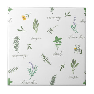 Botanical Floral Tile
