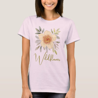 Botanical Floral Watercolor Wildflower Custom T-Shirt