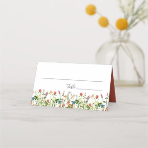 Botanical Floral Wedding Place Card