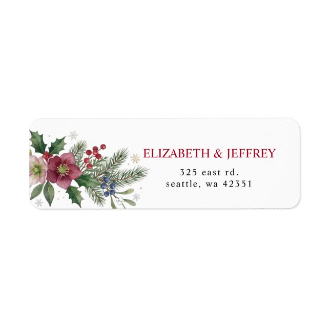 Botanical Floral Winter Christmas Wedding (Front)