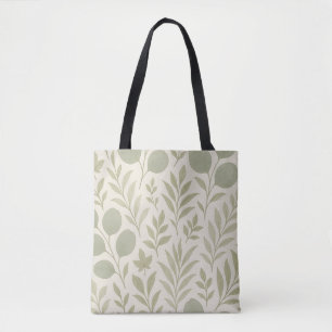 Botanical Flow Seamless Pattern Tote Bag