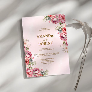 Botanical Flower Elegant Wedding Invitation
