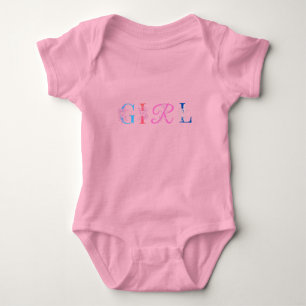 Botanical Flower Girly Baby Bodysuit
