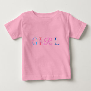 Botanical Flower Girly Baby T-Shirt