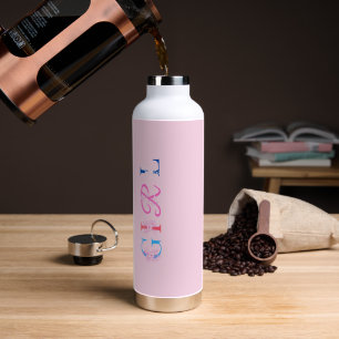 Botanical Flower Girly  Water Bottle