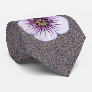 Botanical Flower Pale Blue Geranium Photo Tie