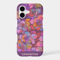 Botanical Flower Purple Floral Art Personalised