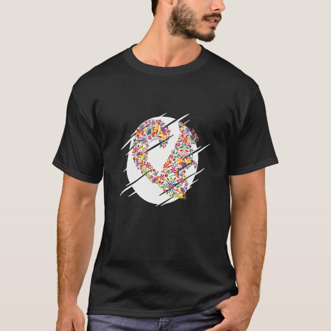 Botanical Flower Squirrel T-Shirt (Front)