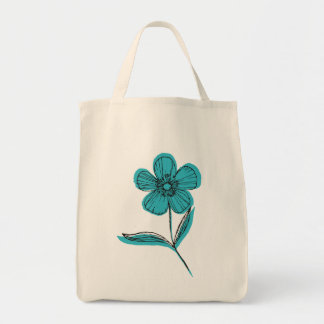 botanical flower tote bag