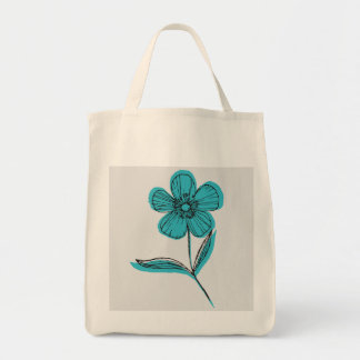 botanical flower tote bag