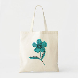 botanical flower tote bag