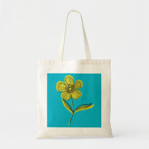botanical flower tote bag