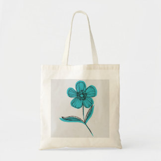 botanical flower tote bag