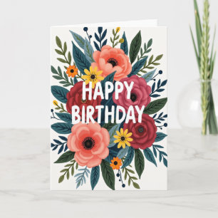 Botanical Foliage Birthday Card
