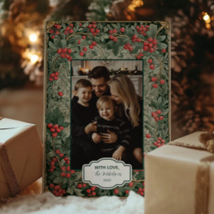 Botanical Foliage Christmas Photo Holiday Card