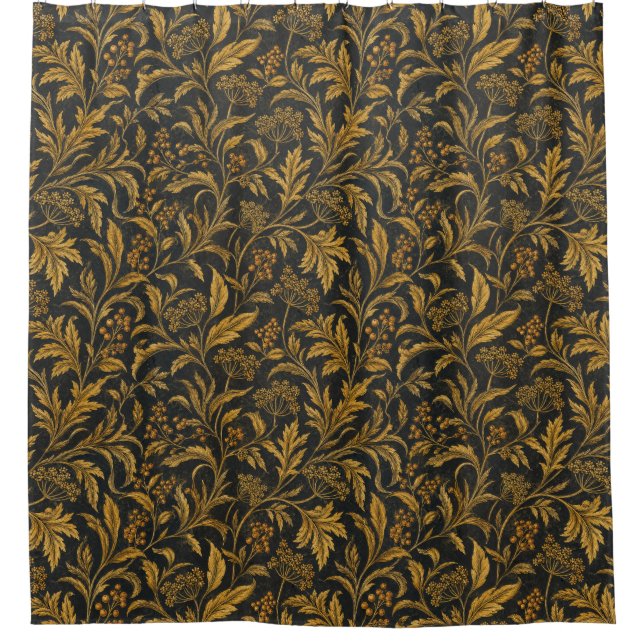 Botanical Foliage Shower Curtain (Front)
