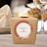 Botanical Foliage Terracotta Wedding Personalised Classic Round Sticker<br><div class="desc">Simple, warm and earthy wedding stickers in a duet of terracotta and cream. A botanical design with invitation panel, framed with watercolor leaves and foliage in shades of rust cinnamon cream almond yellow and gold. Elegant, leafy design with modern styling. Please browse my store - foliage duet collection - for...</div>