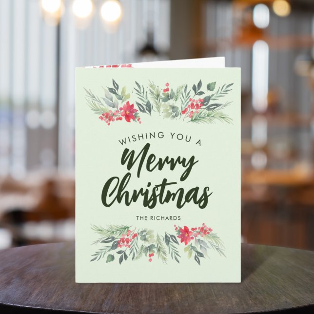 Botanical Foliage-themed Christmas Dinner Party  Card (Creator Uploaded)