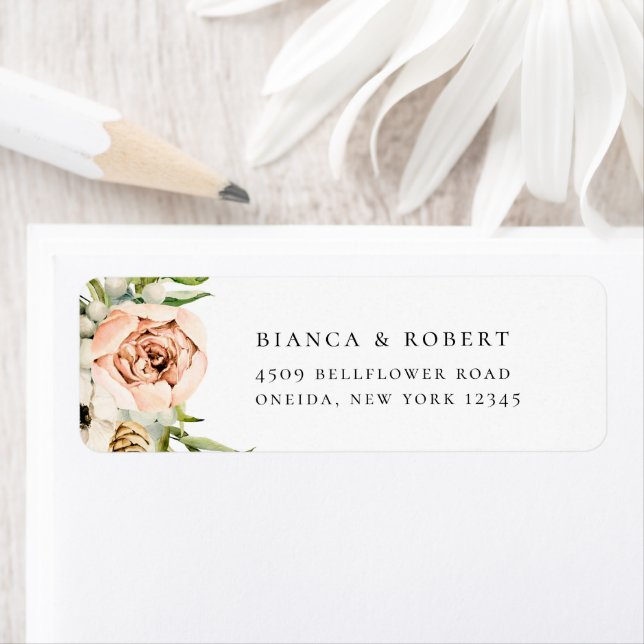 Botanical Forest Floral Return Address (Insitu)