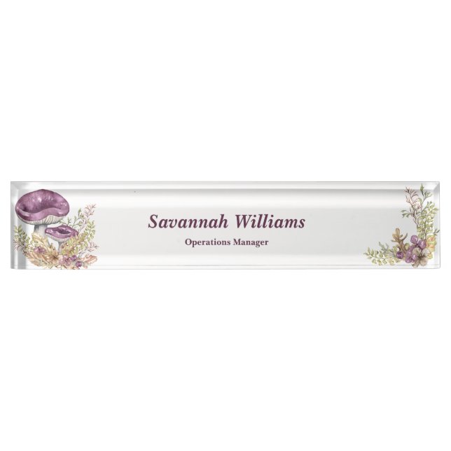 Botanical Forest Personalised Desk Nameplate (Front)