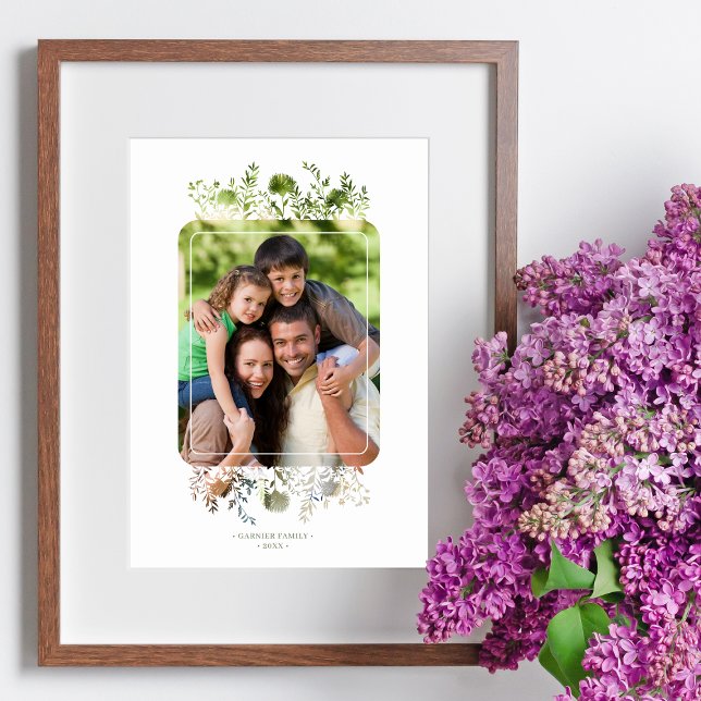Botanical Frame Elegant Wildflowers Photo Family Poster (Creator Uploaded)