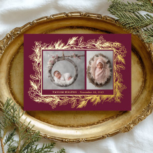 Botanical Frame Winter Foliage New Baby