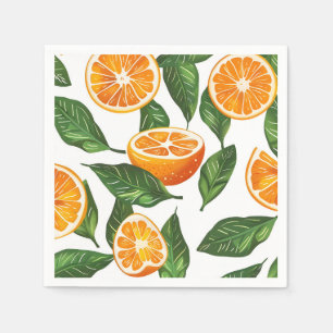 Botanical Fruit Orange Citrus Seamless Napkin
