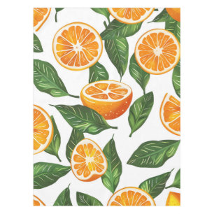 Botanical Fruit Orange Citrus Seamless Pattern Tablecloth