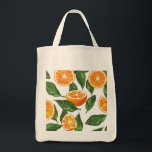 Botanical Fruit Orange Citrus Seamless Tote Bag<br><div class="desc">Juicy orange slices and fresh green leaves arranged in a lively botanical composition.</div>