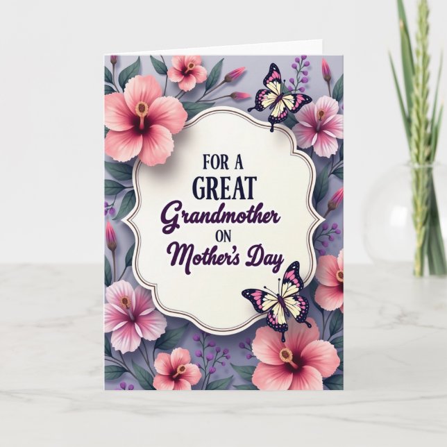 Botanical Fuchsia Thanks Card (Front)