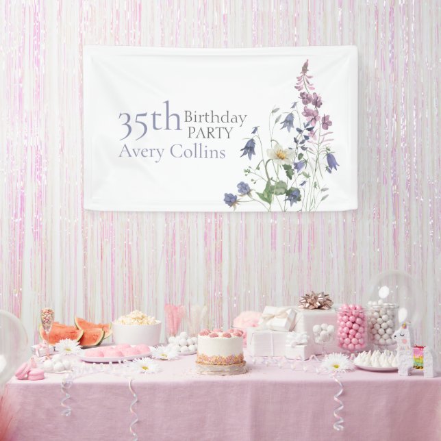 Botanical Garden 35th Birthday Banner (Party)