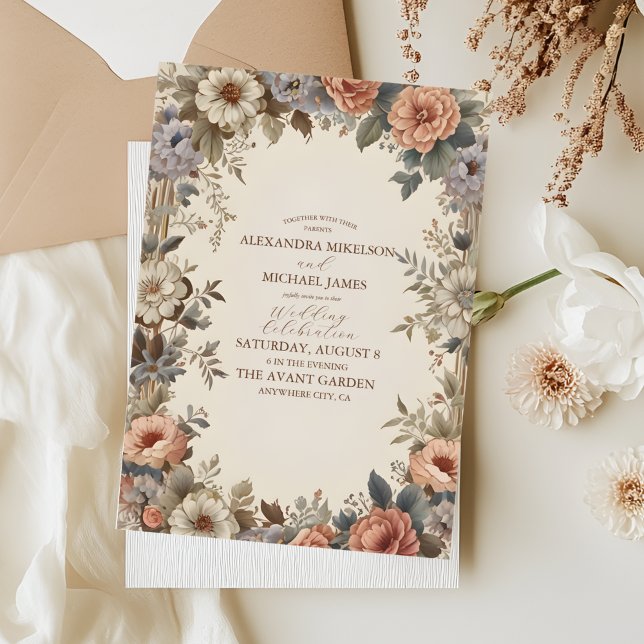 Botanical Garden Art Nouveau Wedding Invitation (Creator Uploaded)