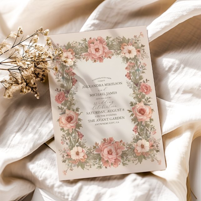 Botanical Garden Art Nouveau Wedding Invitation (Creator Uploaded)