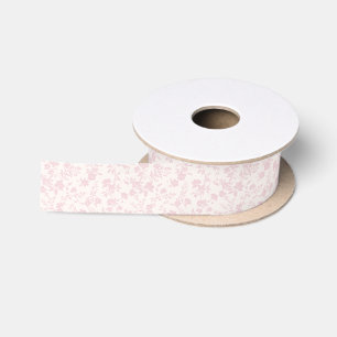 Botanical Garden Blush Pink - Neutral Satin Ribbon