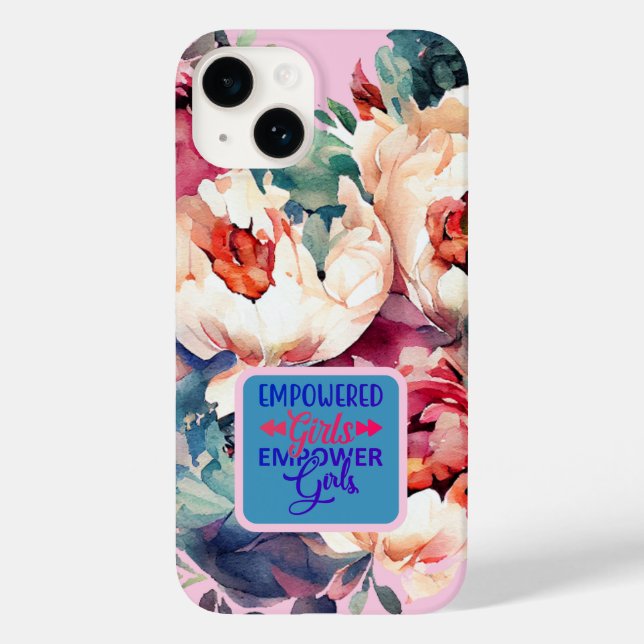 Botanical Garden Empowered Girls Empower Quote Case-Mate iPhone Case (Back)
