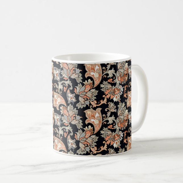 Botanical Garden Floral Pattern Coffee Mug (Front Right)