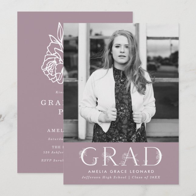 Botanical Garden | Graduation Party Invitation (Front/Back)