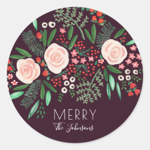 Botanical Garden Holiday Christmas Sticker