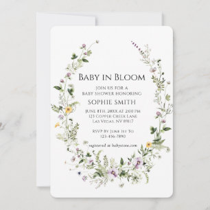Botanical Garden Little One In Bloom Baby Shower Invitation