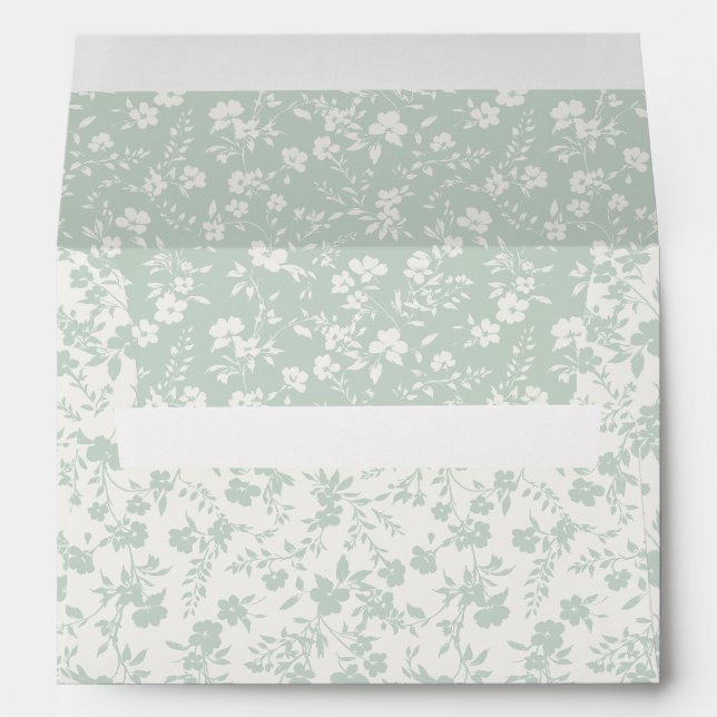 Botanical Garden Muted Sage - Neutral Envelope (Back (Bottom))
