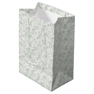 Botanical Garden Muted Sage - Neutral  Medium Gift Bag