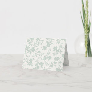 Botanical Garden Muted Sage - Neutral Thank You Card