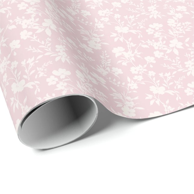 Botanical Garden Neutral - Blush Pink Wrapping Paper (Roll Corner)